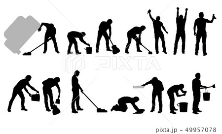 cleaning silhouettes black 49957078