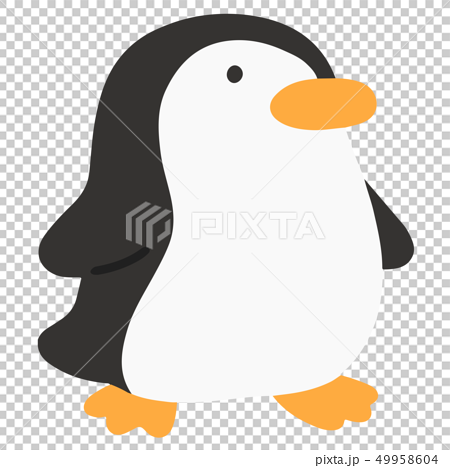 シンプルで可愛いペンギンのイラスト アウトラインなしのイラスト素材