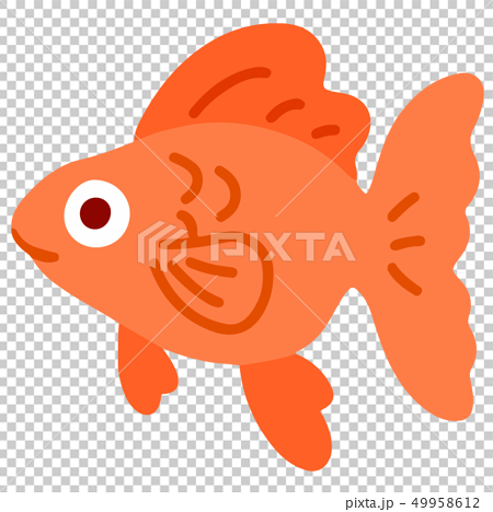 Simple And Cute Goldfish Illustration Without Stock Illustration