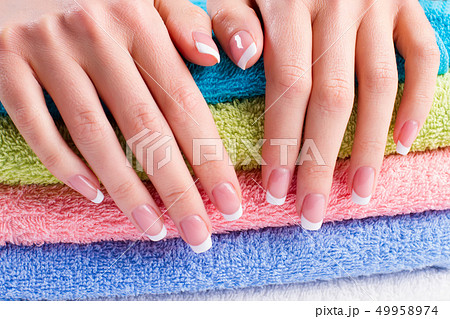 Gentle french manicure. Gentle french manicure. 49958974