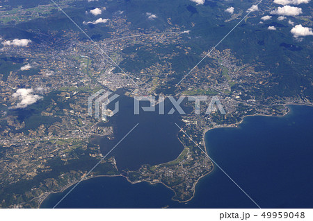 静岡県浜松市猪鼻湖の空撮写真 静岡県浜松市猪鼻湖の空撮写真 49959048