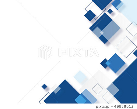 抽象的な背景 青い四角形のイラスト素材