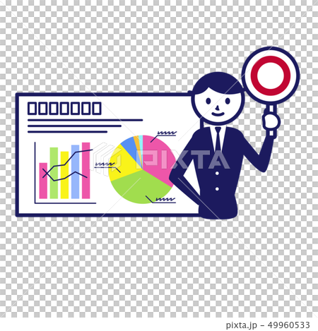 Business suit sign simple male presentation circle 49960533