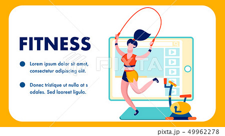 Gym, Fitness Internet Blog Flat Banner Template Gym, Fitness Internet Blog Flat Banner Template 49962278
