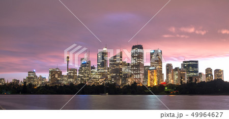 Beautiful view of Sydney cityscape at night. Beautiful view of Sydney cityscape at night. 49964627