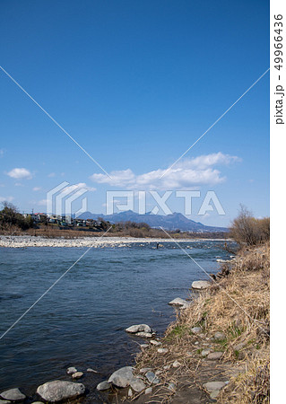 敷島公園　冬季ニジマス釣場　利根川　上流方面　　　 49966436