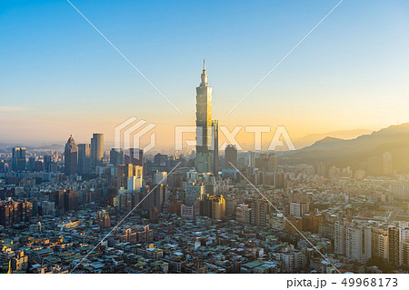 Beautiful architecture building taipei city 49968173