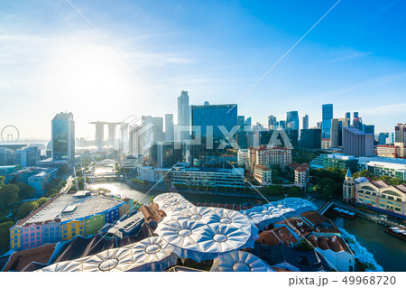 Beautiful architecture building exterior cityscape in Singapore city skyline 49968720