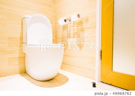 Beautiful luxury white toilet seat and bowl Beautiful luxury white toilet seat and bowl 49968762