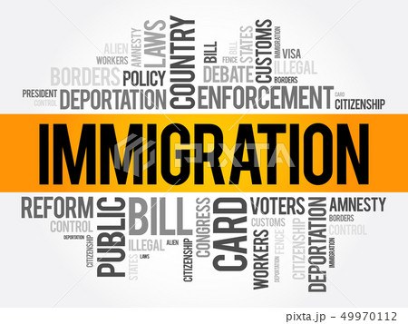 Immigration Word Cloud Collageのイラスト素材 [49970112] - PIXTA