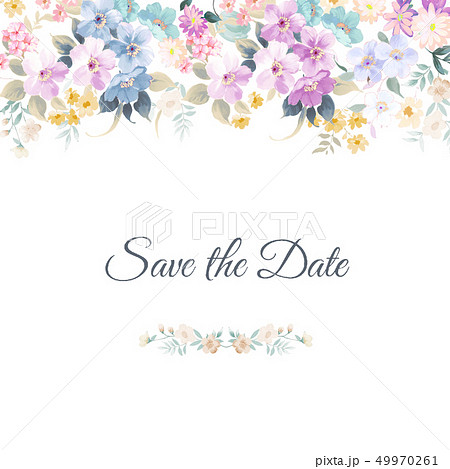 透明水彩 水彩画 花 49970261