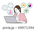 パソコンで仕事をする女性 49971394