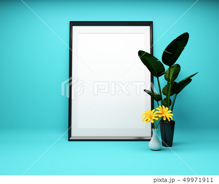 White picture frame on background 49971911