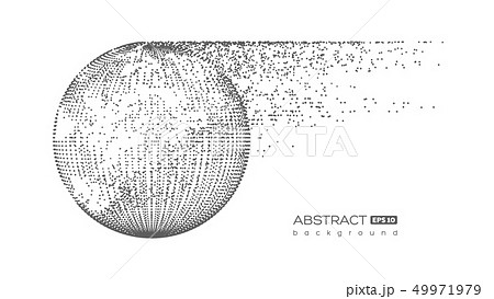 Abstract particles sphere with explosion effect. Abstract particles sphere with explosion effect. 49971979