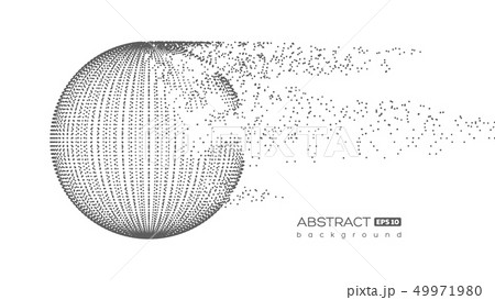 Abstract particles sphere with explosion effect. 49971980