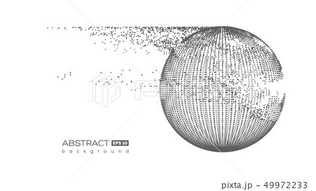 Abstract particles sphere with explosion effect. 49972233
