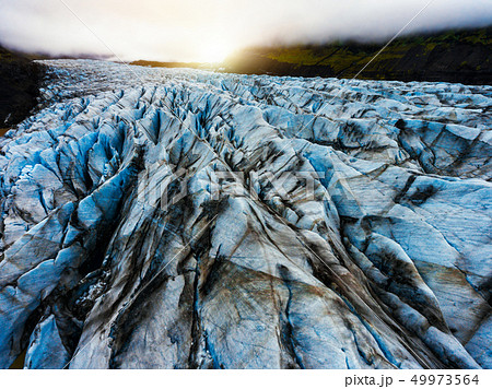 Svinafellsjokull Glacier in Vatnajokull, Iceland. 49973564
