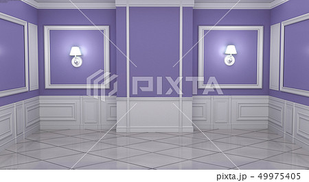 Empty luxury room interior moulding design 49975405