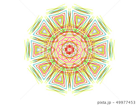 Abstract colorful round shape from lines 49977453