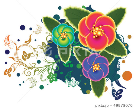 Tropical Flower and Floral Ornament 49978070