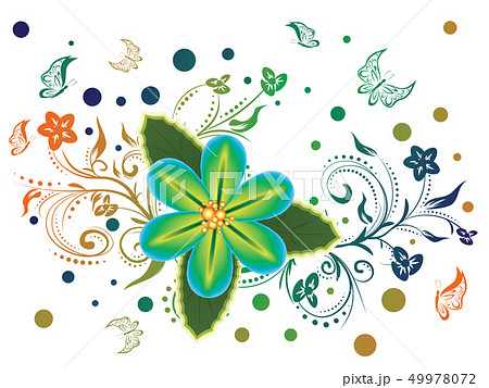 Tropical Flower and Floral Ornament 49978072