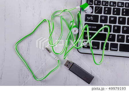 Keyboard notebook flash drive and earphone, Keyboard notebook flash drive and earphone, 49979193