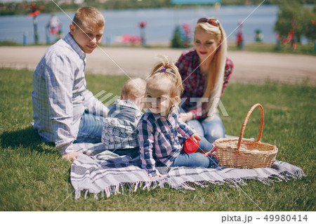 Family at a picnic Family at a picnic 49980414