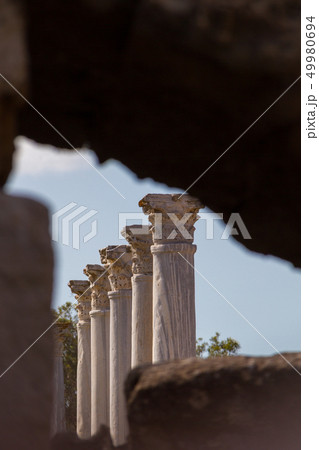 Columns of Antiquity in Salamis. Cyprus 49980694