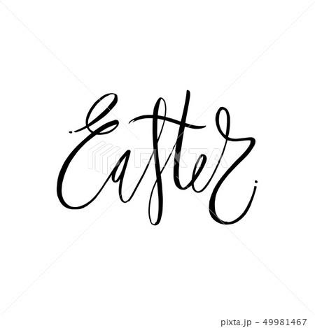 Happy Easter lettering for greeting card. Isolated on white background. Happy easter lettering Happy Easter lettering for greeting card. Isolated on white background. Happy easter lettering 49981467