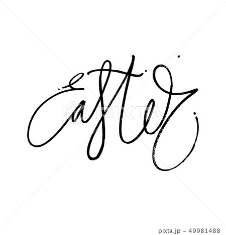 Happy Easter lettering for greeting card. Isolated on white background. Happy easter lettering 49981488