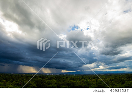 thunder storm sky Rain clouds 49985587