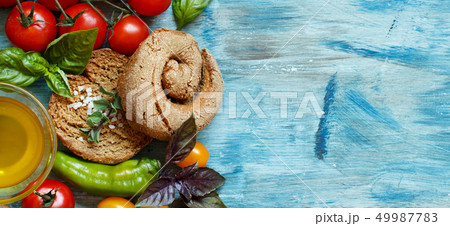 Frisella, typical south italian bread Frisella, typical south italian bread 49987783