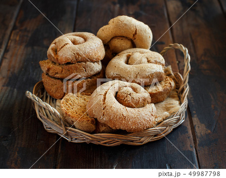 Frisella, typical south italian bread 49987798