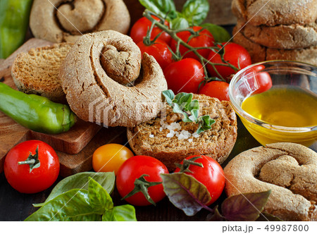 Frisella, typical south italian bread 49987800