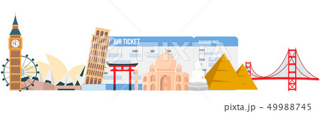 World Famous Landmarks Vector Design Elements 49988745