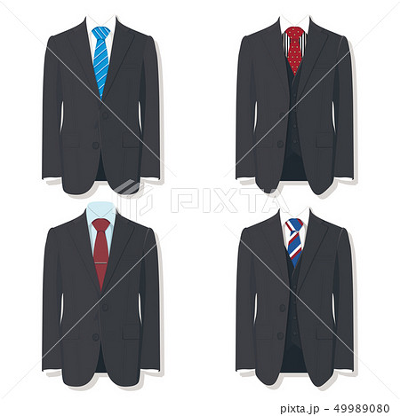 スーツ ジャケット ネクタイ ｙシャツのイラスト素材