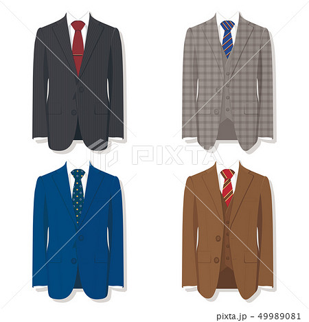 さまざまな色のスーツ ジャケットのイラスト素材