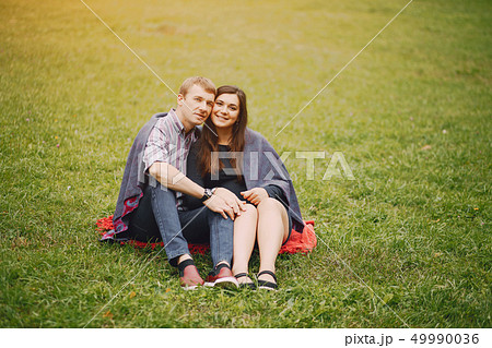 family in a park family in a park 49990036