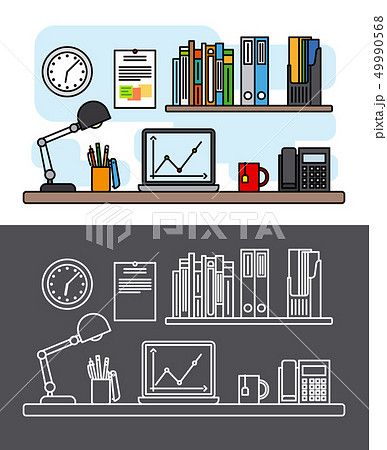 Workspace and office concept Workspace and office concept 49990568