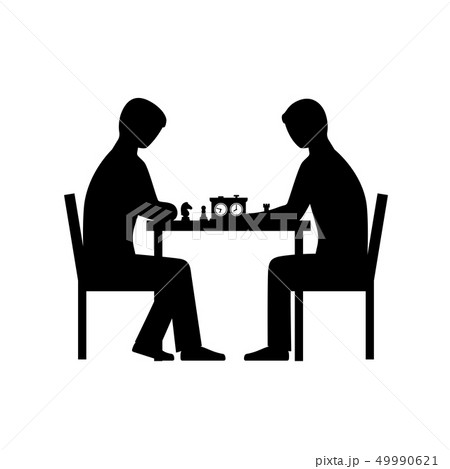 People playing chess vector silhouettes People playing chess vector silhouettes 49990621