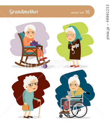 Grandmother cartoon character Grandmother cartoon character 49991253