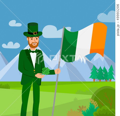 Saint Patrick Day Flat Color Vector Illustration 49993206