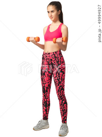 Young sporty girl isolated Young sporty girl isolated 49994927