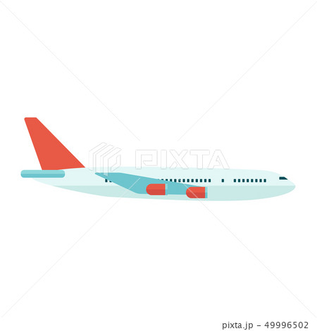 Passenger travel airplane or airliner in the flight flat illustration vector. 49996502