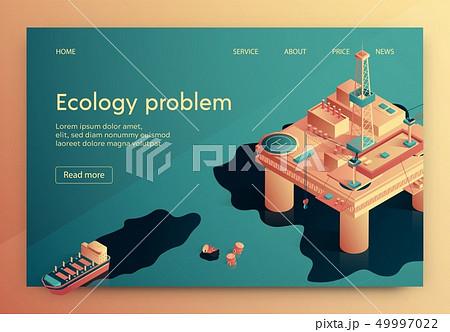 Ecology Problem Vector Illustration Isometric.  49997022