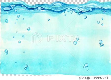 水の水彩背景イラスト素材のイラスト素材