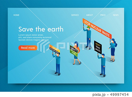 Isometric Banner People Meeting for Save The Earth Isometric Banner People Meeting for Save The Earth 49997454