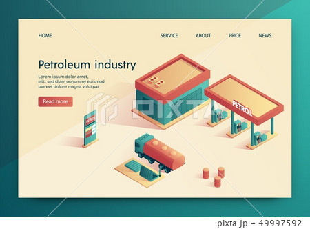 Vector Illustration is Written Petroleum Industry. 49997592