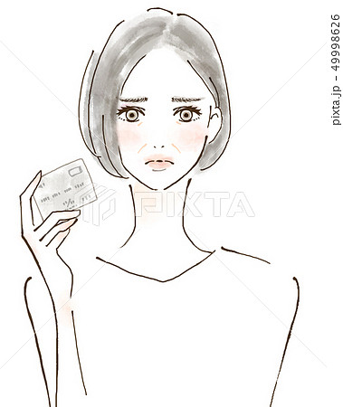 シニア女性　カードトラブル　詐欺　スキミング 49998626