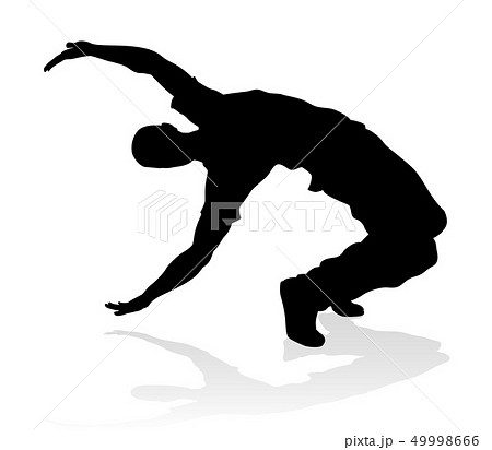 Street Dance Dancer Silhouetteのイラスト素材